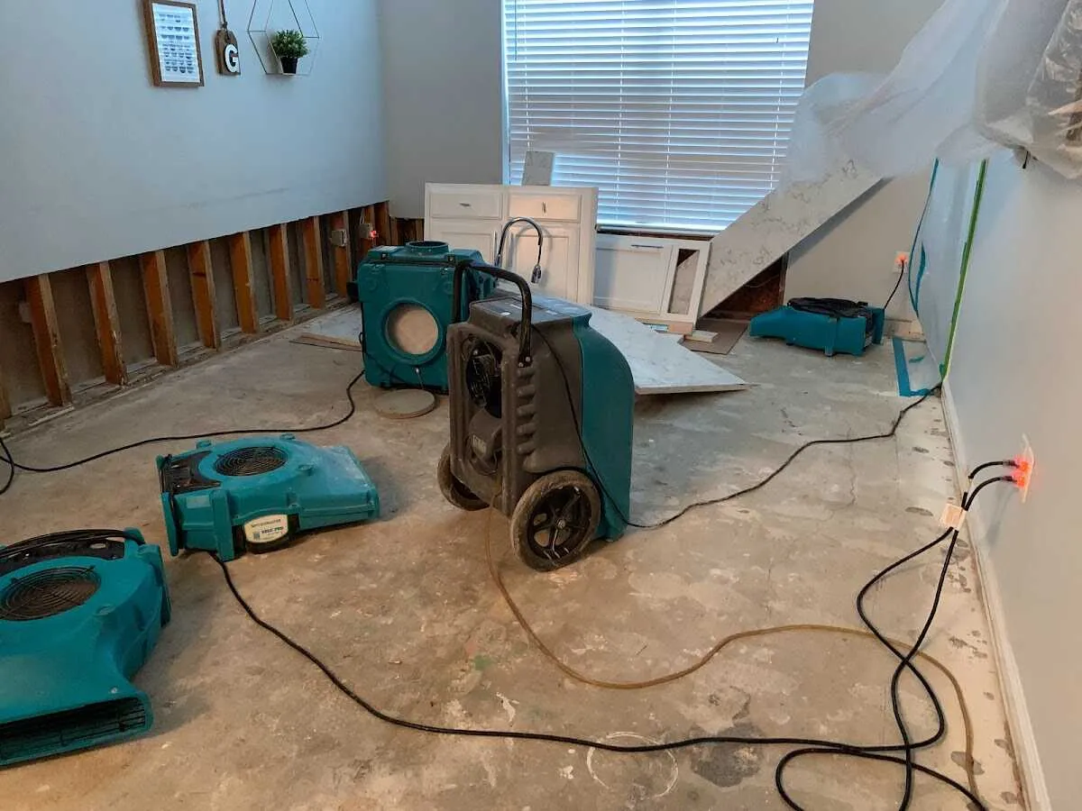 Dehumidifier in flood-cut room for Water Extraction & Removal in Lantana